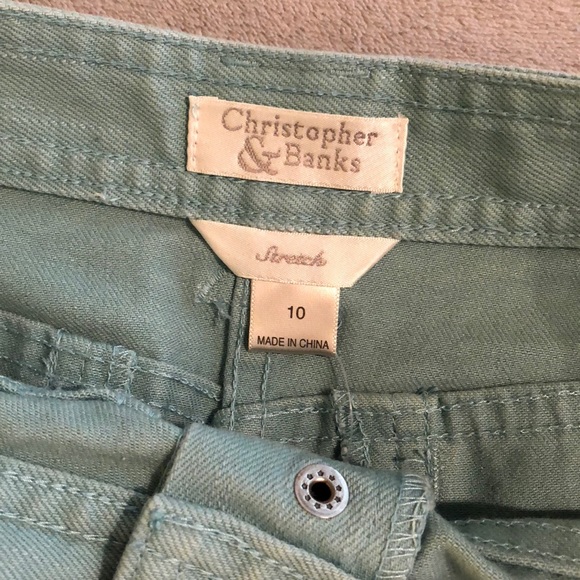 Aqua Colored denim skirt - Picture 5 of 6